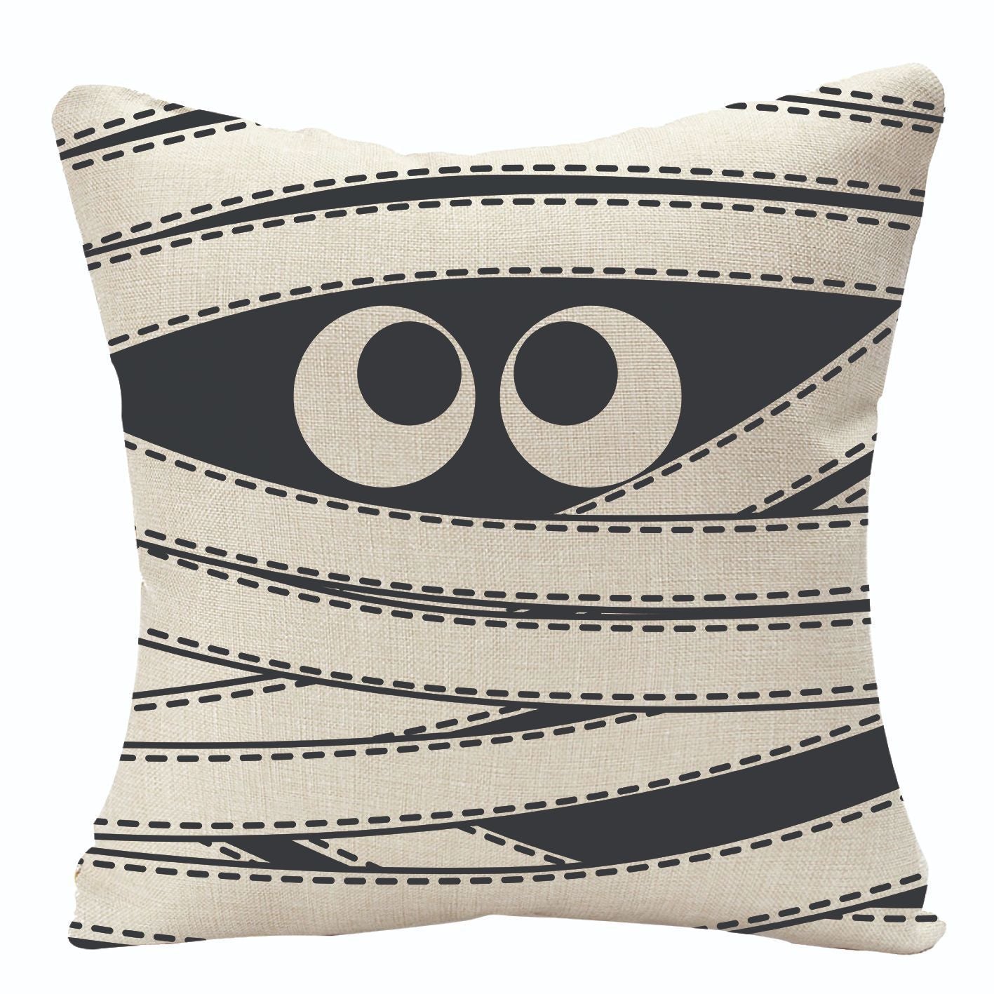 HKM-619923 Halloween-Themed Linen Print Pillowcase in Various Designs