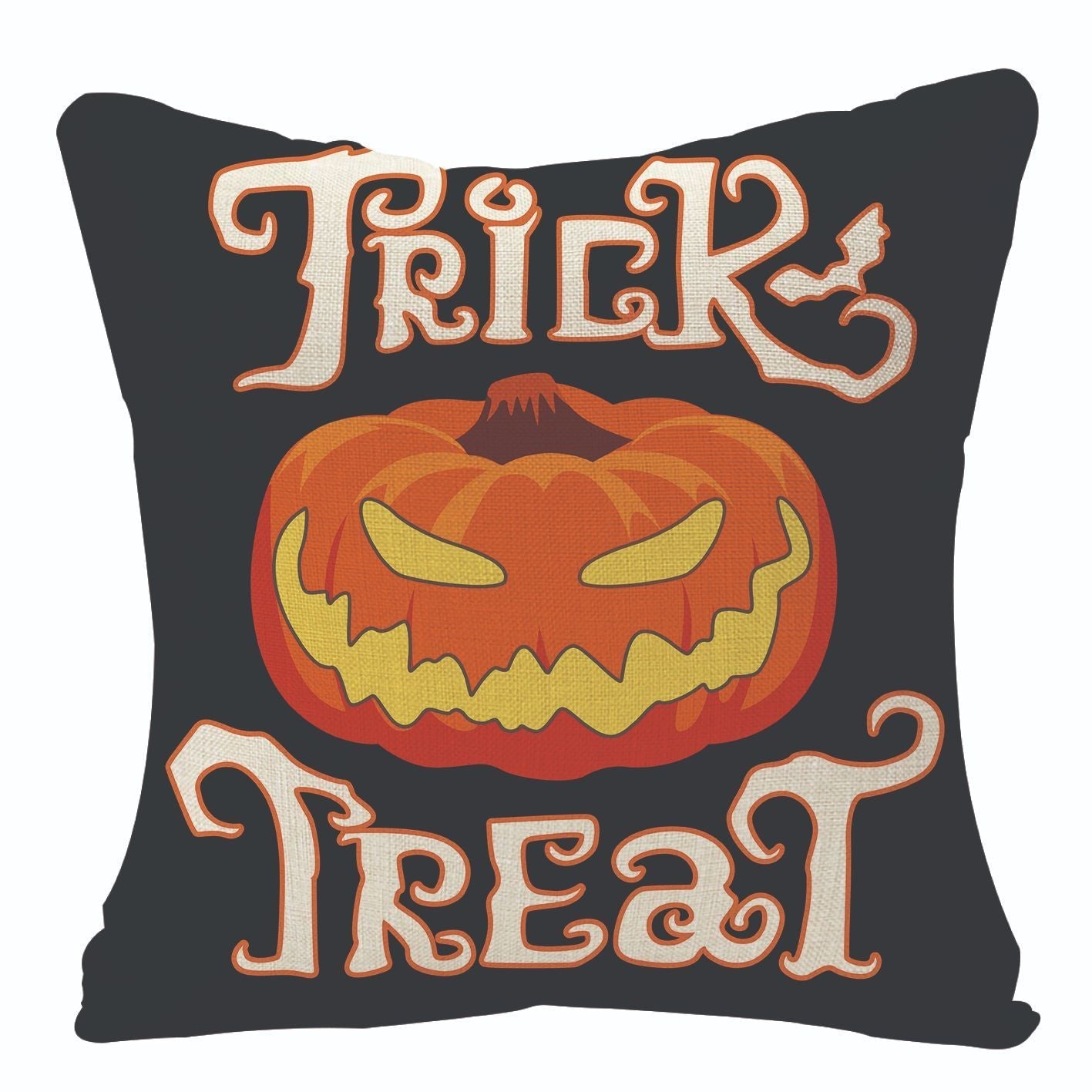 HKM-619923 Halloween-Themed Linen Print Pillowcase in Various Designs