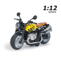 HKM-620051 1:12 Scale Die Cast Musical Pull Back Motorcycle with Gearbox and Light for Ages 5-7