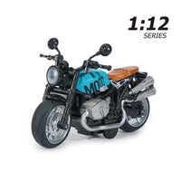 HKM-620051 1:12 Scale Die Cast Musical Pull Back Motorcycle with Gearbox and Light for Ages 5-7