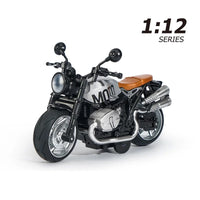 HKM-620051 1:12 Scale Die Cast Musical Pull Back Motorcycle with Gearbox and Light for Ages 5-7