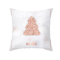 HKM-620051 Snowflake Pattern Peach Skin Velvet Throw Pillow Cover - 45x45cm