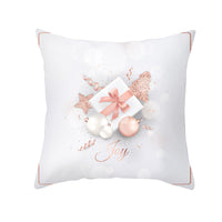 HKM-620051 Snowflake Pattern Peach Skin Velvet Throw Pillow Cover - 45x45cm