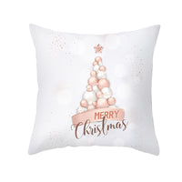 HKM-620051 Snowflake Pattern Peach Skin Velvet Throw Pillow Cover - 45x45cm