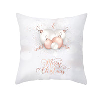 HKM-620051 Snowflake Pattern Peach Skin Velvet Throw Pillow Cover - 45x45cm