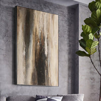 HKM-620179 Handmade Abstract Oil Painting on Canvas - Modern Retro Wall Art for Living Room Decor