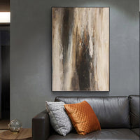HKM-620179 Handmade Abstract Oil Painting on Canvas - Modern Retro Wall Art for Living Room Decor
