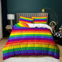 HKM-620243 Music Rainbow 3D Digital Print Bed Sheet Set - Modern Chemical Fiber Design in Multiple Dimensions