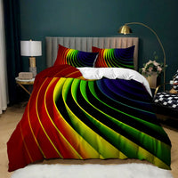 HKM-620243 Music Rainbow 3D Digital Print Bed Sheet Set - Modern Chemical Fiber Design in Multiple Dimensions