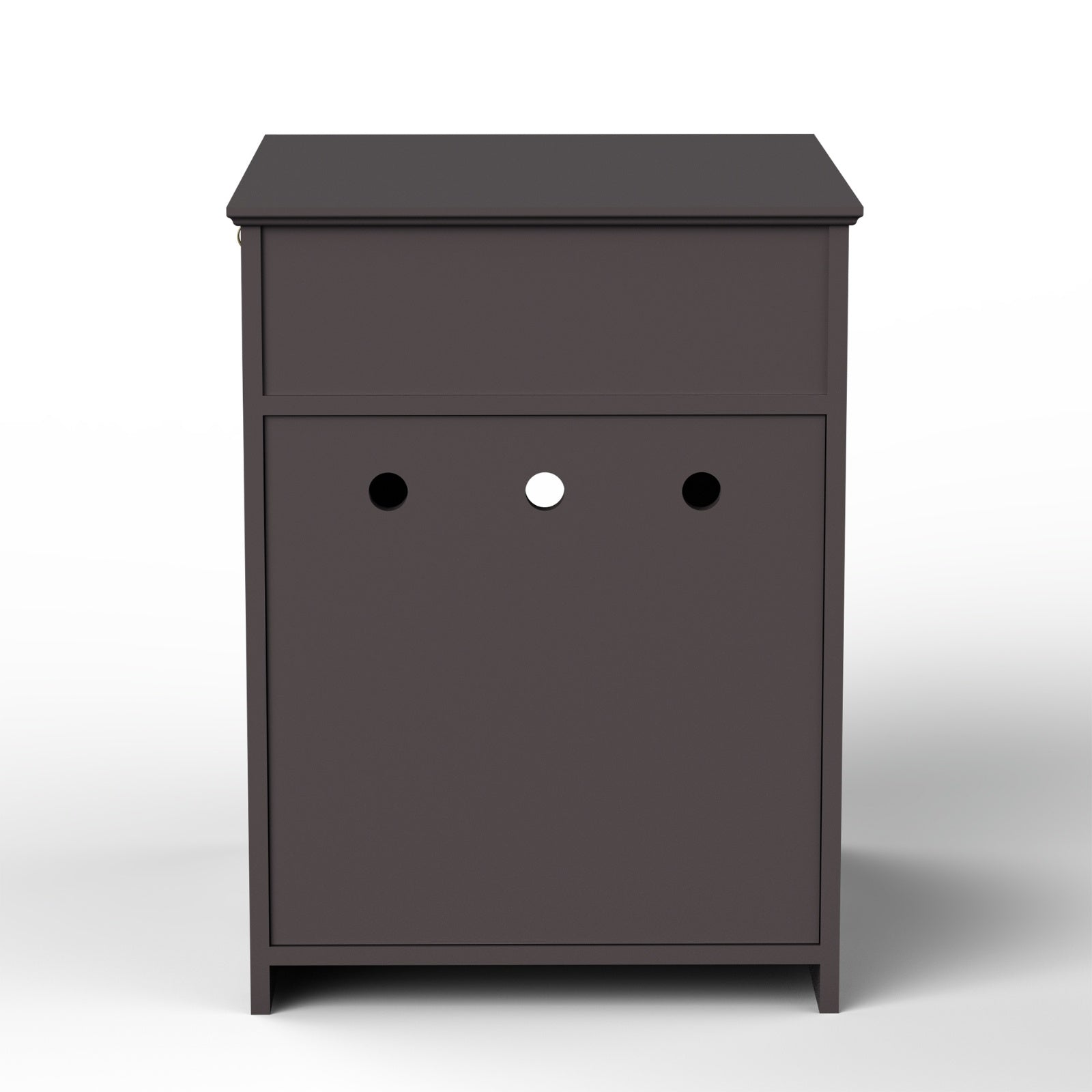 HKM-620243 Wooden Cat Litter Box Enclosure with Storage Drawer and Side Table in Brown