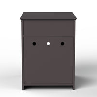 HKM-620243 Wooden Cat Litter Box Enclosure with Storage Drawer and Side Table in Brown
