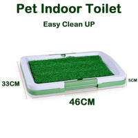 HKM-620307 Indoor Pet Dog Toilet Training Mat with Synthetic Grass Potty Pad, 3-Tier Odor-Resistant System