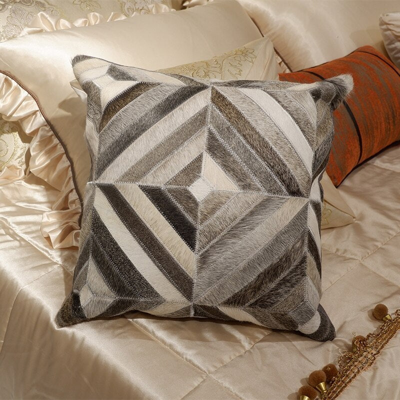 HKM-620371 Cowhide Memory Foam Cushion Pillow for Home, Car, and Office Use