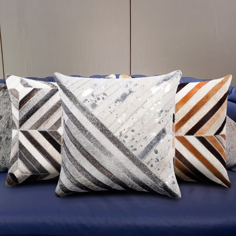HKM-620371 Cowhide Memory Foam Cushion Pillow for Home, Car, and Office Use