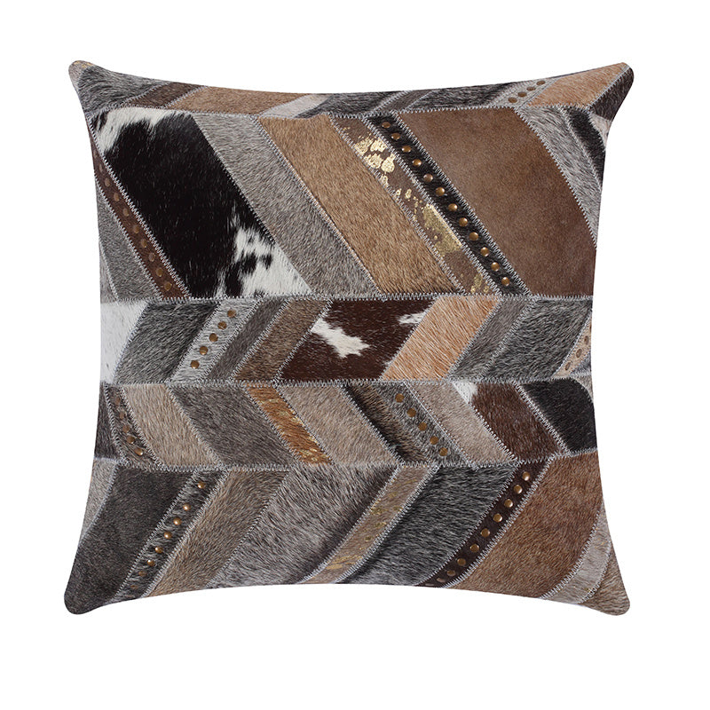 HKM-620371 Cowhide Memory Foam Cushion Pillow for Home, Car, and Office Use