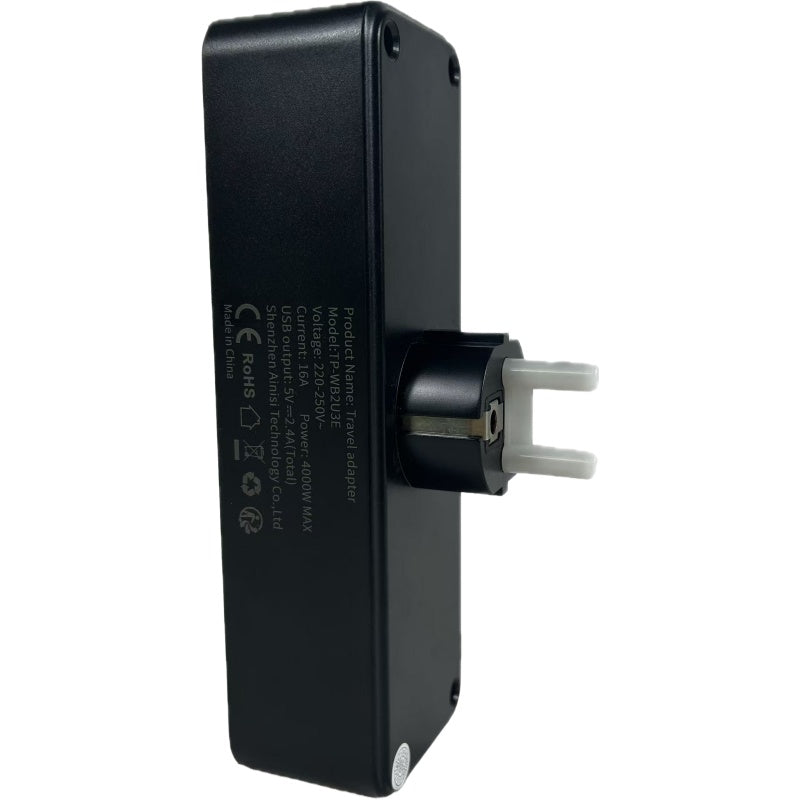 HKM-620435 Black Electrical Socket - Versatile Outlet for Home and Office Use