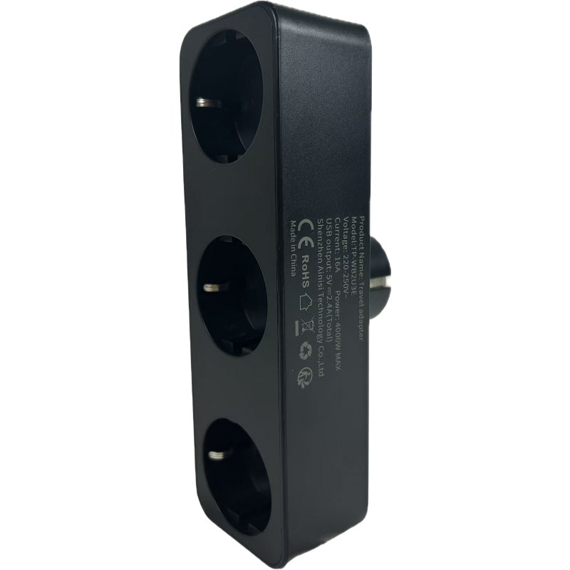 HKM-620435 Black Electrical Socket - Versatile Outlet for Home and Office Use