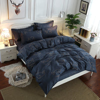 HKM-620563 Four-Piece Personalized Home Textile Bedding Set - Aloe Cotton and Polyester, Simple Designs