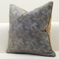HKM-620563 Modern Minimalist Pillowcase in Dark Grey and Cloudy Beige, 45x45CM