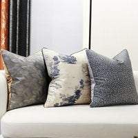 HKM-620563 Modern Minimalist Pillowcase in Dark Grey and Cloudy Beige, 45x45CM