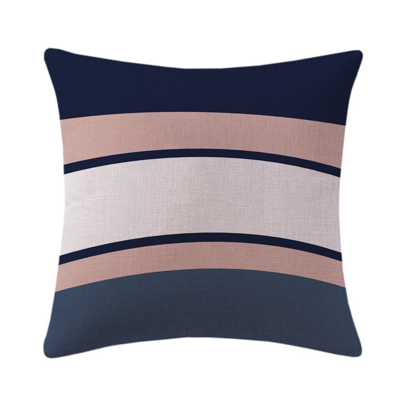 KTX-620627 Cotton and Linen English Letter Pillow - 45cm x 45cm, Multiple Colors Available