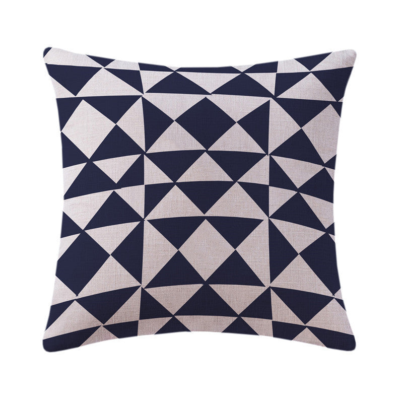 KTX-620627 Cotton and Linen English Letter Pillow - 45cm x 45cm, Multiple Colors Available