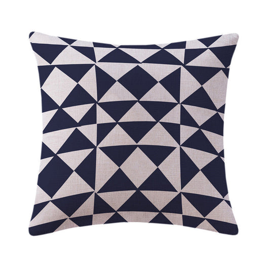 KTX-620627 Cotton and Linen English Letter Pillow - 45cm x 45cm, Multiple Colors Available