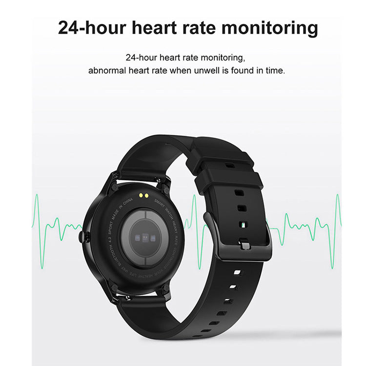 HKM-620755 IP67 Waterproof Heart Rate and Sleep Monitoring Fitness Tracker with 1.28-Inch LCD Display and Magnetic Charging