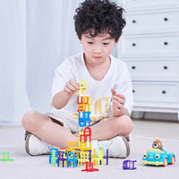 HKM-620819 Interactive Bear Car Chair Stacking Toys for Kids - Parent-Child Learning Game