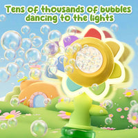 HKM-620883 Rechargeable Sunflower Bubble Shooter for Kids - Outdoor Fun and Playtime Activities