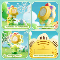 HKM-620883 Rechargeable Sunflower Bubble Shooter for Kids - Outdoor Fun and Playtime Activities
