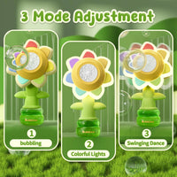 HKM-620883 Rechargeable Sunflower Bubble Shooter for Kids - Outdoor Fun and Playtime Activities