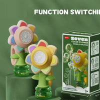 HKM-620883 Rechargeable Sunflower Bubble Shooter for Kids - Outdoor Fun and Playtime Activities