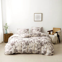 HKM-621011 Floral Polyester Duvet Cover Set - 3-Piece Bedding Collection