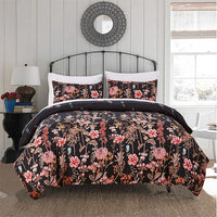 HKM-621011 Floral Polyester Duvet Cover Set - 3-Piece Bedding Collection
