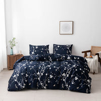 HKM-621011 Floral Polyester Duvet Cover Set - 3-Piece Bedding Collection