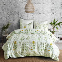 HKM-621011 Floral Polyester Duvet Cover Set - 3-Piece Bedding Collection