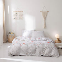 HKM-621011 Floral Polyester Duvet Cover Set - 3-Piece Bedding Collection
