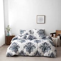 HKM-621011 Floral Polyester Duvet Cover Set - 3-Piece Bedding Collection