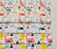 HKM-621075 Cartoon Dinosaur 100% Cotton Twill Quilt Sheet Fabric - 10m x 160cm