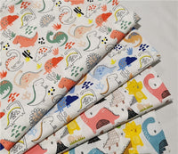HKM-621075 Cartoon Dinosaur 100% Cotton Twill Quilt Sheet Fabric - 10m x 160cm