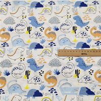 HKM-621075 Cartoon Dinosaur 100% Cotton Twill Quilt Sheet Fabric - 10m x 160cm