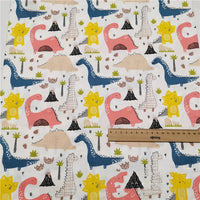 HKM-621075 Cartoon Dinosaur 100% Cotton Twill Quilt Sheet Fabric - 10m x 160cm