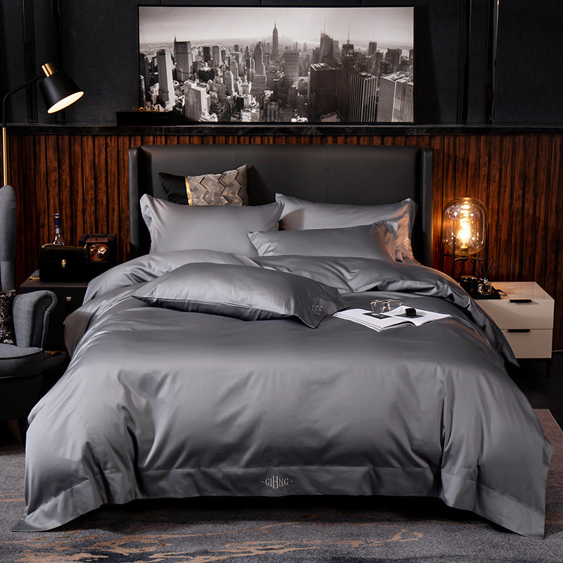 HKM-621075 Modern Cotton Bed Sheets for 1.5m Beds – Plain Design in Various Colors