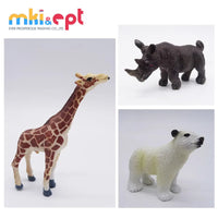 HKM-621075 Realistic 12 Piece Wild Animal Action Figure Set for Kids Ages 2 to 7
