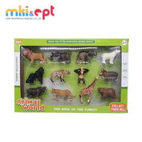HKM-621075 Realistic 12 Piece Wild Animal Action Figure Set for Kids Ages 2 to 7