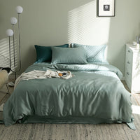 HKM-621075 Tencel Solid Color Bed Set - Four-Piece Collection with Various Color Options