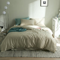 HKM-621075 Tencel Solid Color Bed Set - Four-Piece Collection with Various Color Options