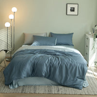 HKM-621075 Tencel Solid Color Bed Set - Four-Piece Collection with Various Color Options