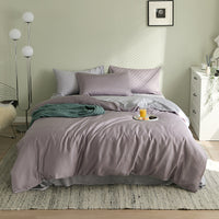 HKM-621075 Tencel Solid Color Bed Set - Four-Piece Collection with Various Color Options